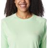 Columbia Women’s Tidal Tee II Long Sleeve Hoodie(Key West/Peach Fizz Logo)