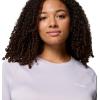 Columbia Women’s Tidal Tee II Long Sleeve Hoodie(Lavender Pearl Heather/White Logo)