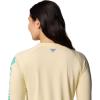 Columbia Women’s Tidal Tee II Long Sleeve Hoodie(Lemon Wash/Glaze Green Logo)