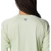 Columbia Women’s Tidal Tee II Long Sleeve Hoodie(Light Lime Heather/White Logo)