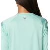 Columbia Women’s Tidal Tee II Long Sleeve Hoodie(Mint Cay/Tranquil Teal Logo)