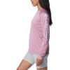 Columbia Women’s Tidal Tee II Long Sleeve Hoodie(Minuet Heather/White Logo)