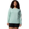 Columbia Women’s Tidal Tee II Long Sleeve Hoodie(Misty Jade/Melonade Logo)
