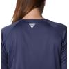 Columbia Women’s Tidal Tee II Long Sleeve Hoodie(Nocturnal/Red Spark Logo)