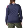 Columbia Women’s Tidal Tee II Long Sleeve Hoodie(Nocturnal/Red Spark Logo)