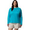 Columbia Women’s Tidal Tee II Long Sleeve Hoodie(Ocean Teal/White Logo)