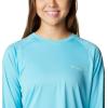 Columbia Women’s Tidal Tee II Long Sleeve Hoodie(Opal Blue/Key West Logo)
