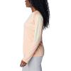 Columbia Women’s Tidal Tee II Long Sleeve Hoodie(Peach Fizz/Ocean Mint Logo)
