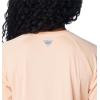 Columbia Women’s Tidal Tee II Long Sleeve Hoodie(Peach Fizz/Ocean Mint Logo)