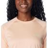 Columbia Women’s Tidal Tee II Long Sleeve Hoodie(Peach Fizz/Ocean Mint Logo)