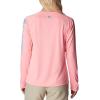Columbia Women’s Tidal Tee II Long Sleeve Hoodie(Pink Pop/Riptide Logo)