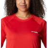 Columbia Women’s Tidal Tee II Long Sleeve Hoodie(Red Spark/White Logo)