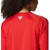 Columbia Women’s Tidal Tee II Long Sleeve Hoodie(Red Spark/White Logo)