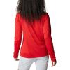 Columbia Women’s Tidal Tee II Long Sleeve Hoodie(Red Spark/White Logo)