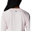 Columbia Women’s Tidal Tee II Long Sleeve Hoodie(Satin Pink Heather/White Logo)