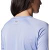 Columbia Women’s Tidal Tee II Long Sleeve Hoodie(Serenity Heather/White Logo)