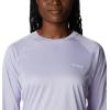 Columbia Women’s Tidal Tee II Long Sleeve Hoodie(Soft Violet Heather/White Logo)