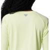 Columbia Women’s Tidal Tee II Long Sleeve Hoodie(Spring Yellow/Smokey Sage Logo)