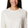 Columbia Women’s Tidal Tee II Long Sleeve Hoodie(Stone/Fairytale Logo)