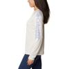 Columbia Women’s Tidal Tee II Long Sleeve Hoodie(Stone/Fairytale Logo)