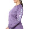Columbia Women’s Tidal Tee II Long Sleeve Hoodie(Sunlit Heather/White Logo)