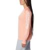 Columbia Women’s Tidal Tee II Long Sleeve Hoodie(Tiki Pink Heather/White Logo)