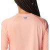 Columbia Women’s Tidal Tee II Long Sleeve Hoodie(Tiki Pink Heather/White Logo)