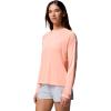 Columbia Women’s Tidal Tee II Long Sleeve Hoodie(Tiki Pink/White Logo)