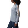 Columbia Women’s Tidal Tee II Long Sleeve Hoodie(Trade Winds Grey/Light Juice Logo)