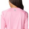 Columbia Women’s Tidal Tee II Long Sleeve Hoodie(Tropic Pink/White Logo)