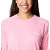 Columbia Women’s Tidal Tee II Long Sleeve Hoodie(Tropic Pink/White Logo)
