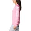 Columbia Women’s Tidal Tee II Long Sleeve Hoodie(Tropic Pink/White Logo)
