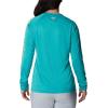 Columbia Women’s Tidal Tee II Long Sleeve Hoodie(Tropic Water Heather/Lime Glow Logo)