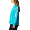 Columbia Women’s Tidal Tee II Long Sleeve Hoodie(Turquoise/White Logo)