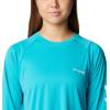 Columbia Women’s Tidal Tee II Long Sleeve Hoodie(Turquoise/White Logo)