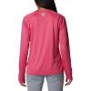Columbia Women’s Tidal Tee II Long Sleeve Hoodie(Ultra Pink/Violet Sea Logo)
