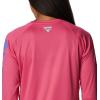 Columbia Women’s Tidal Tee II Long Sleeve Hoodie(Ultra Pink/Violet Sea Logo)