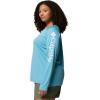 Columbia Women’s Tidal Tee II Long Sleeve Hoodie(Vintage Blue/White Logo)