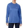 Columbia Women’s Tidal Tee II Long Sleeve Hoodie(Vivid Blue Heather/White Logo)