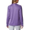 Columbia Women’s Tidal Tee II Long Sleeve Hoodie(Vivid Purple Heather/Mint Cay Logo)