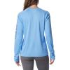 Columbia Women’s Tidal Tee II Long Sleeve Hoodie(White Cap/Bluebell Logo)