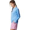 Columbia Women’s Tidal Tee II Long Sleeve Hoodie(White Cap/Bluebell Logo)