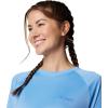 Columbia Women’s Tidal Tee II Long Sleeve Hoodie(White Cap/Bluebell Logo)