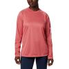 Columbia Women’s Tidal Tee II Long Sleeve Hoodie(White Heather/Cool Grey Logo)