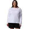 Columbia Women’s Tidal Tee II Long Sleeve Hoodie(White/Cirrus Grey Logo)