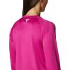 Columbia Women’s Tidal Tee II Long Sleeve Hoodie(Wild Fuchsia/White Logo)