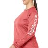 Columbia Women’s Tidal Tee II Long Sleeve Hoodie(Winter Green Heather/White Logo)