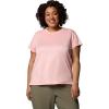Columbia Women’s Bluevista Hill Short Sleeve Crew(Pink Sand Heather)