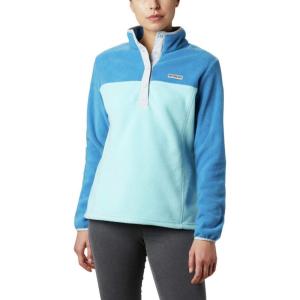 Columbia Womens Benton Springs Half Snap II Pull Over Fleece Jacket, Dark Stone/Canoe/Vintage Blue, 3X(Aquatint/Dark Pool)