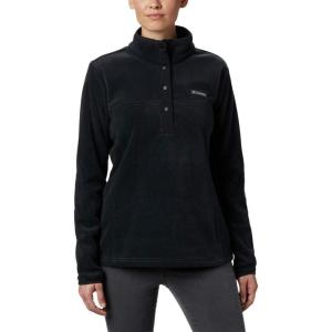 Columbia Womens Benton Springs Half Snap II Pull Over Fleece Jacket, Dark Stone/Canoe/Vintage Blue, 3X(Black)